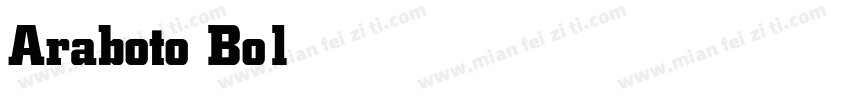Araboto Bold字体转换